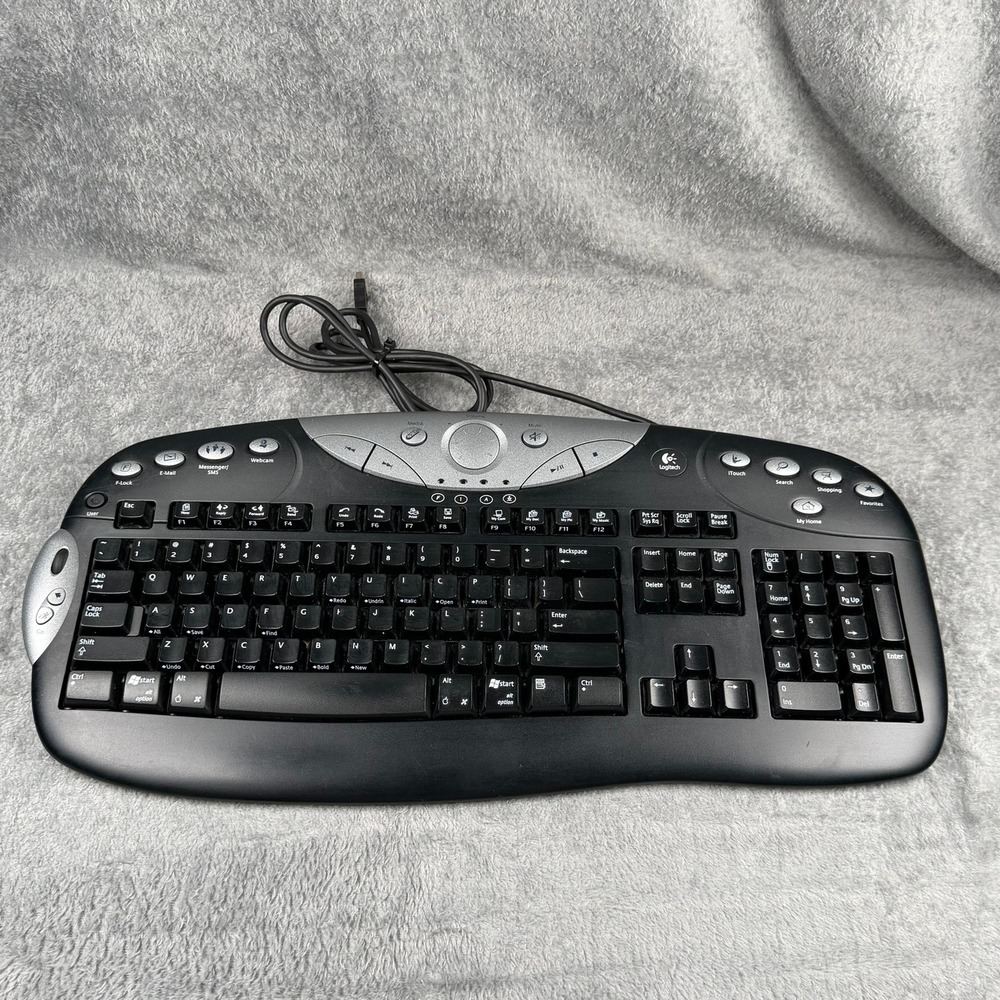 Logitech Elite Keyboard Y-BF38 Wired USB‎ Multimedia Black Silver 867225-0100